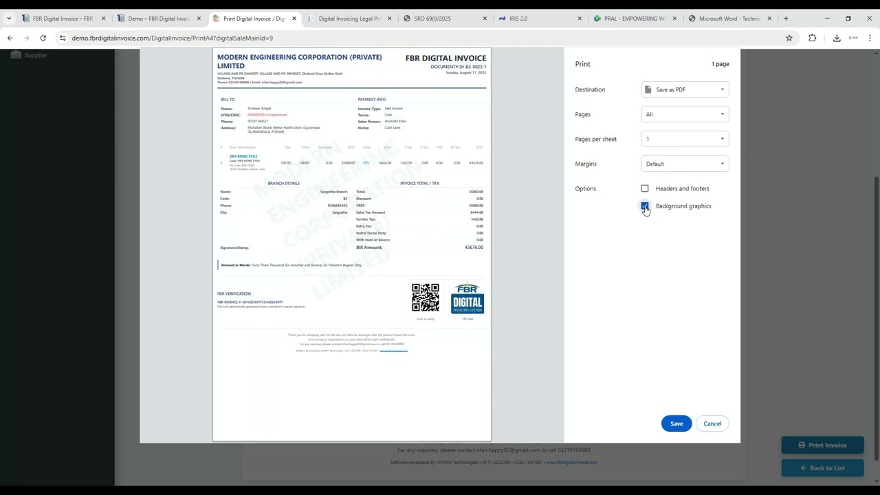 FBR Digital Invoicing