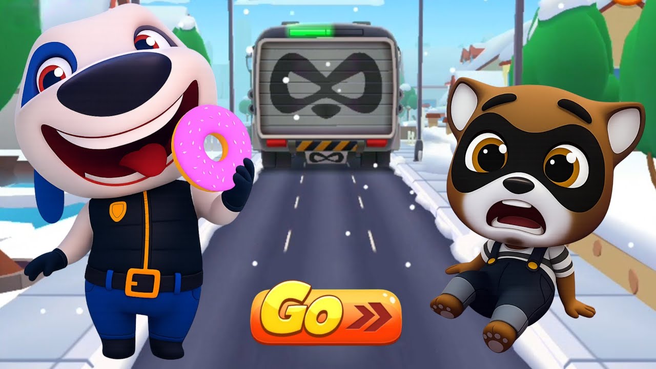 Talking Tom Gold Run New Update - Deputy Hank vs Raccoon Boss Fight in Cops and Robbers | Run Games 