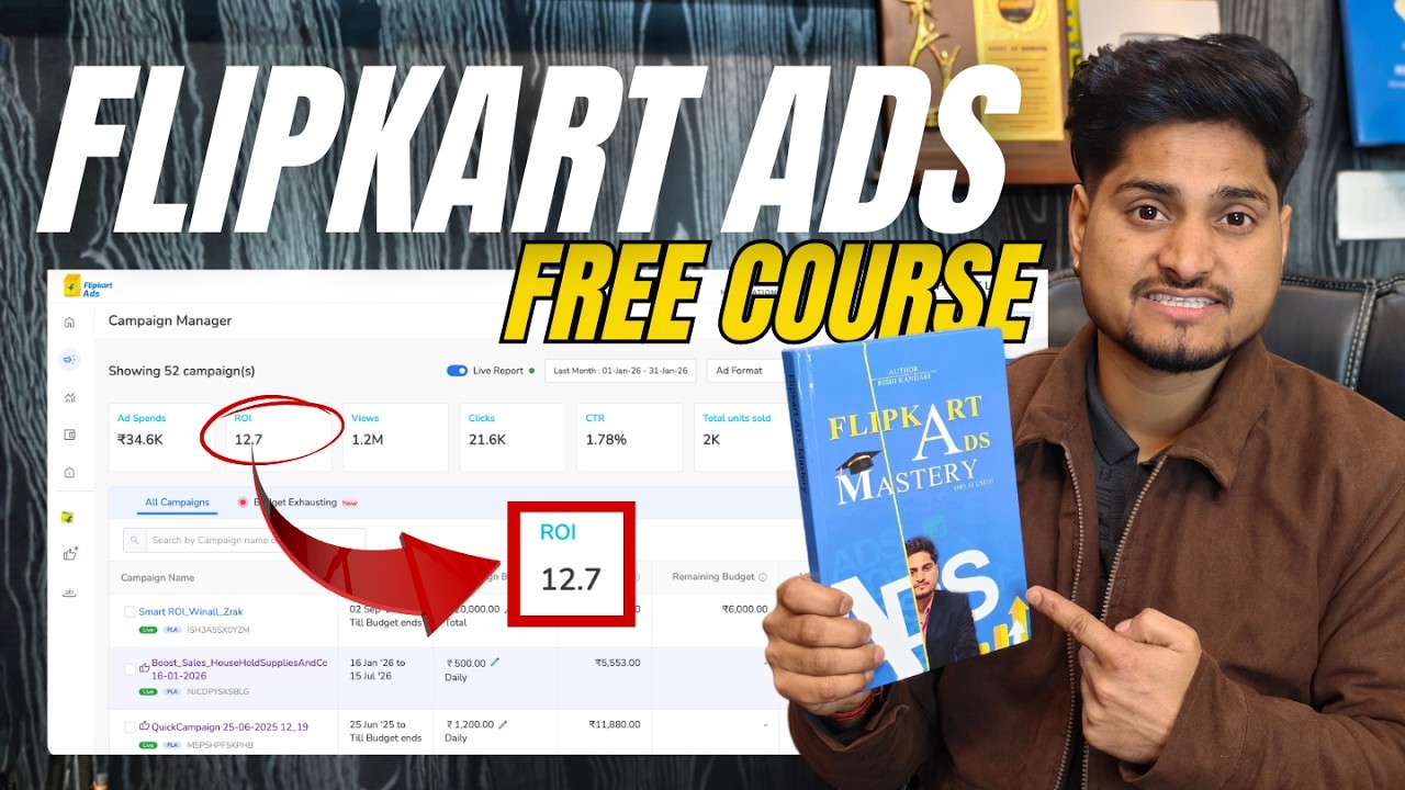 FLIPKART ADS COURSE || How to Run and Optimise Flipkart Advertisements? #flipkartads #sellonflipkart