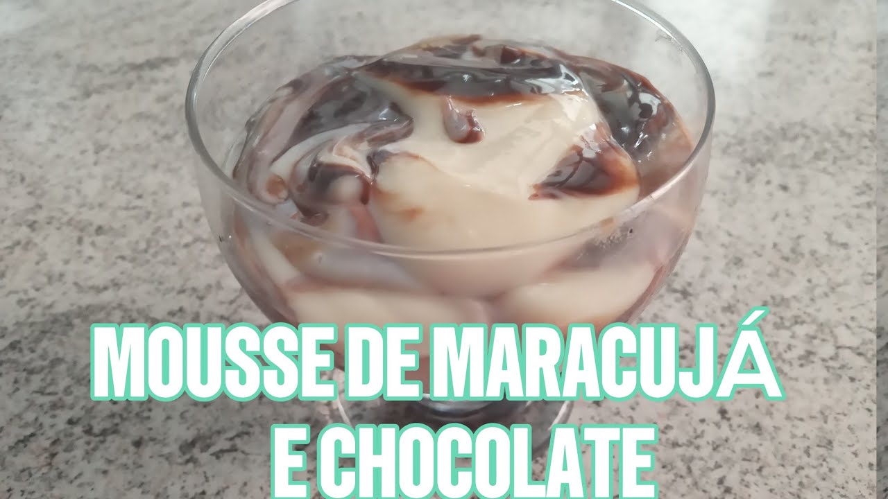 MOUSSE DE MARACUJÁ CREMOSO COM CHOCOLATE @TheLfonseca