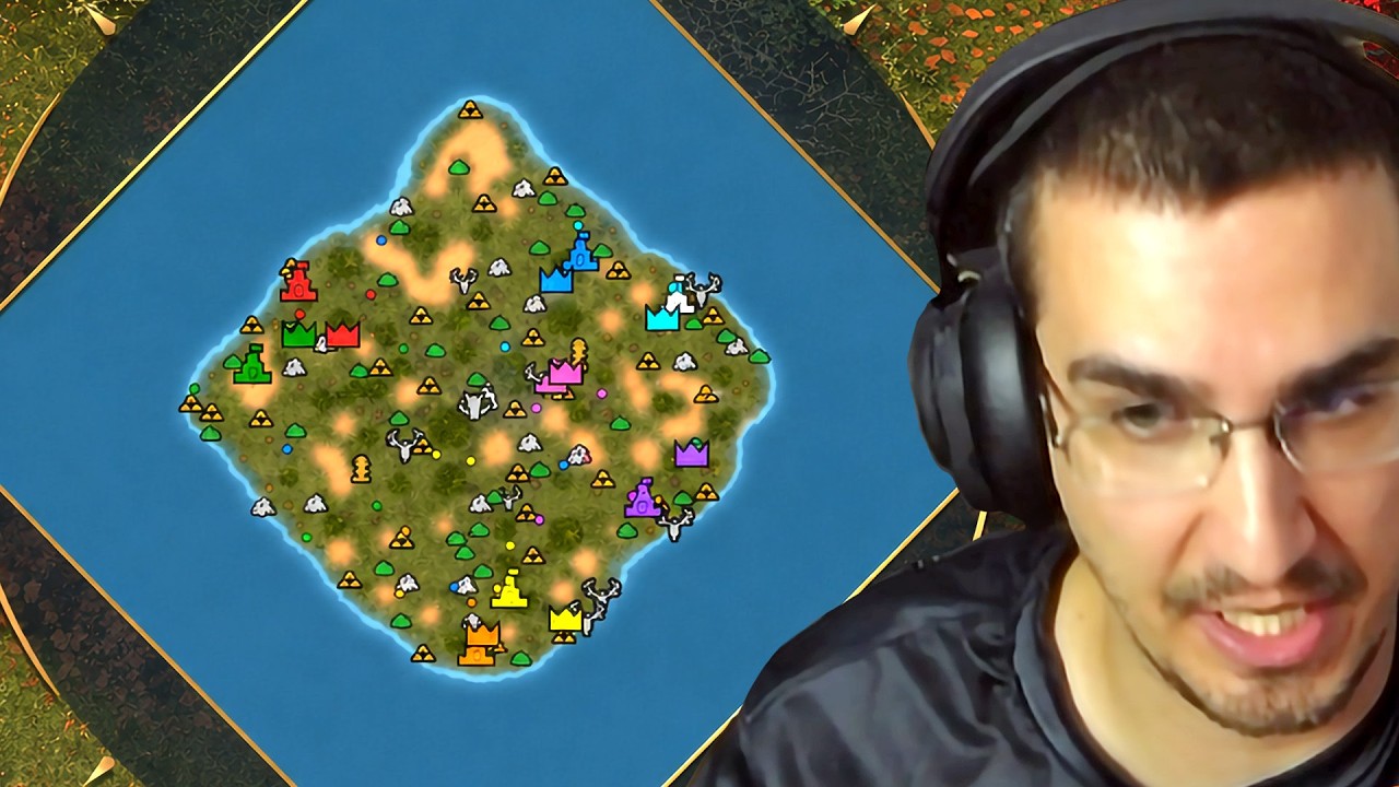 8 graczy ze złotą rangą w trybie FFA na najmniejszej mapie w AOE4