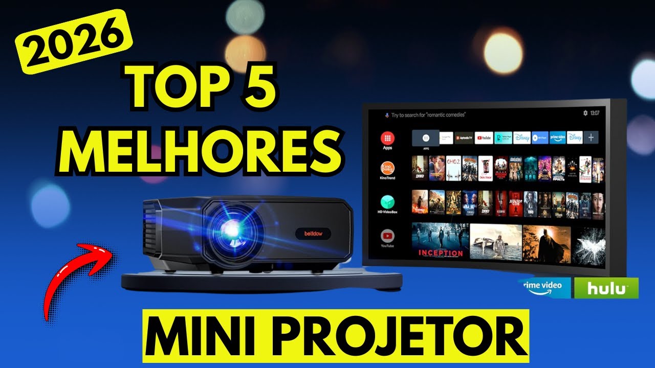 Qual o Melhor MINI PROJETOR 2026? TOP 5 Melhores PROJETOR PORTÁTIL!