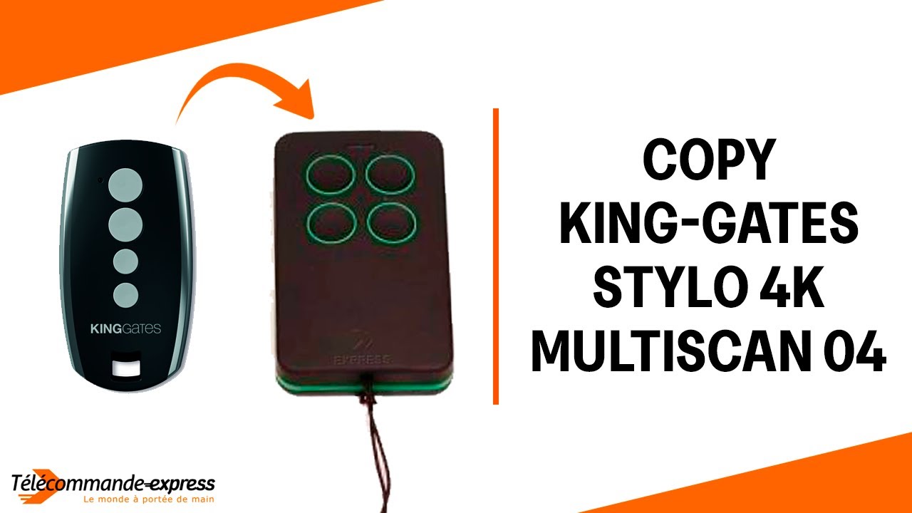 How to Copy a KING-GATES STYLO 4K Remote to a MULTI SCAN 04 Cloning Remote