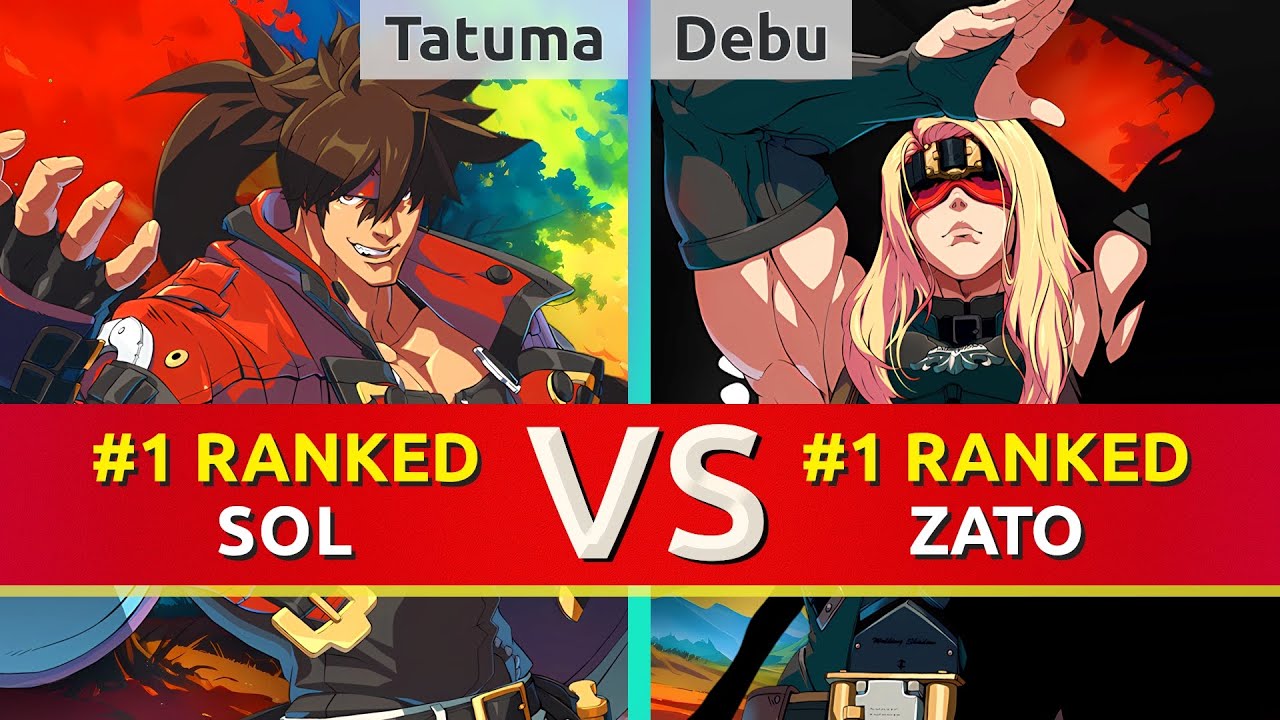 GGST ▰ Tatuma (#1 Ranked Sol) vs Debu (#1 Ranked Zato). High Level Gameplay