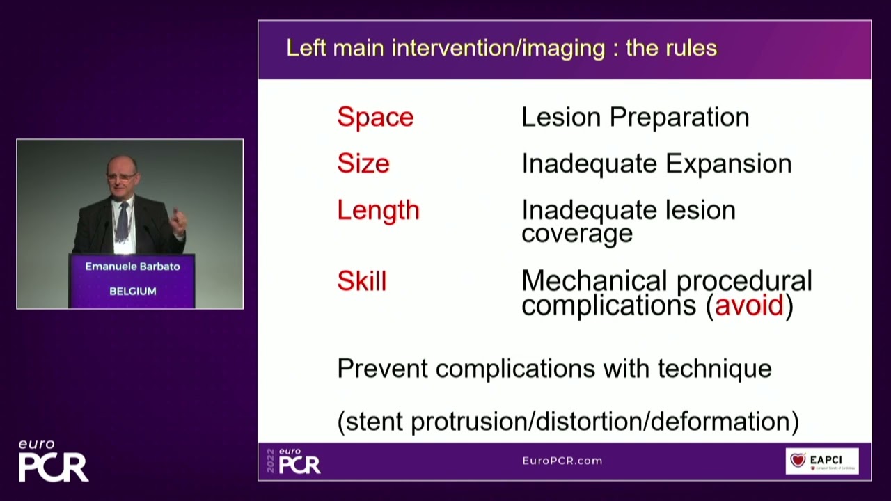 PCI in calcified left main stenosis: tools for a safe and predictable outcome - EuroPCR 2022