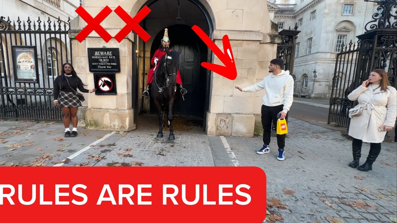 No Exceptions! Guard Refuses Tourist at Horse Guards