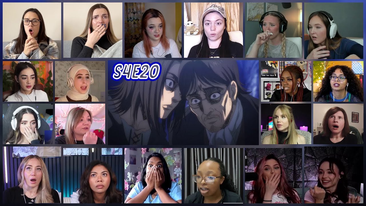 Attack on Titan Season 4 Episode 20 Girls Reaction Mashup |  進撃の巨人