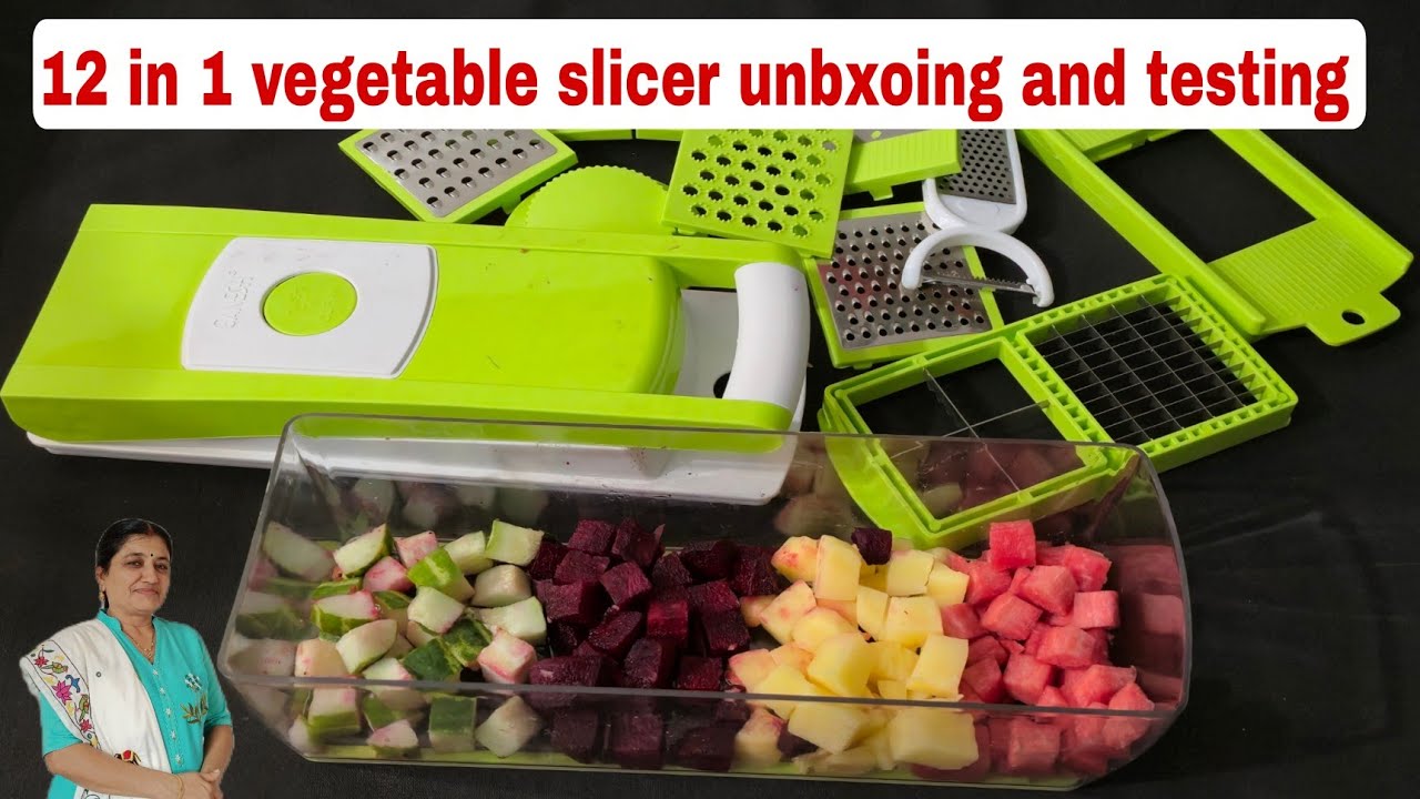 12 in 1 vegetable slicer unboxing | 12 in 1 vegetable chopper review | unboxing video | unboxing