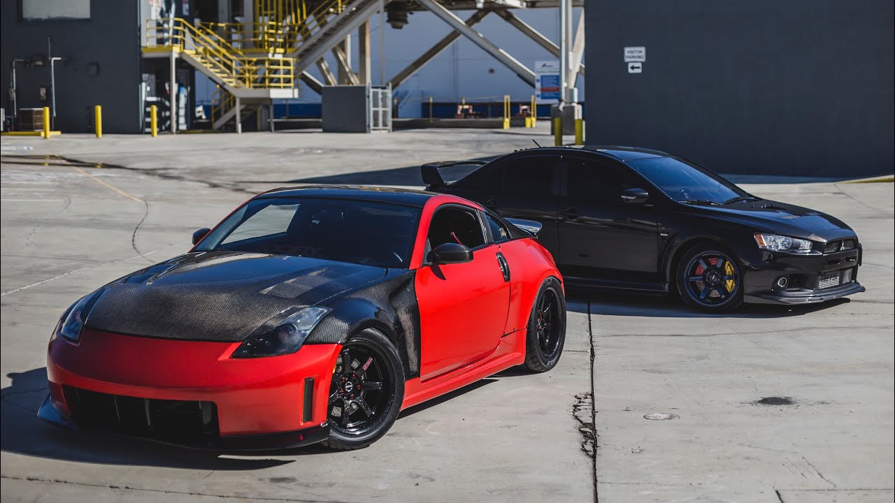 Racing both my cars to see which one is faster! | 350z vs EVO X