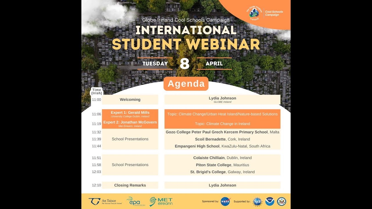 GLOBE Ireland Cool Schools International Webinar Apr 8 2025