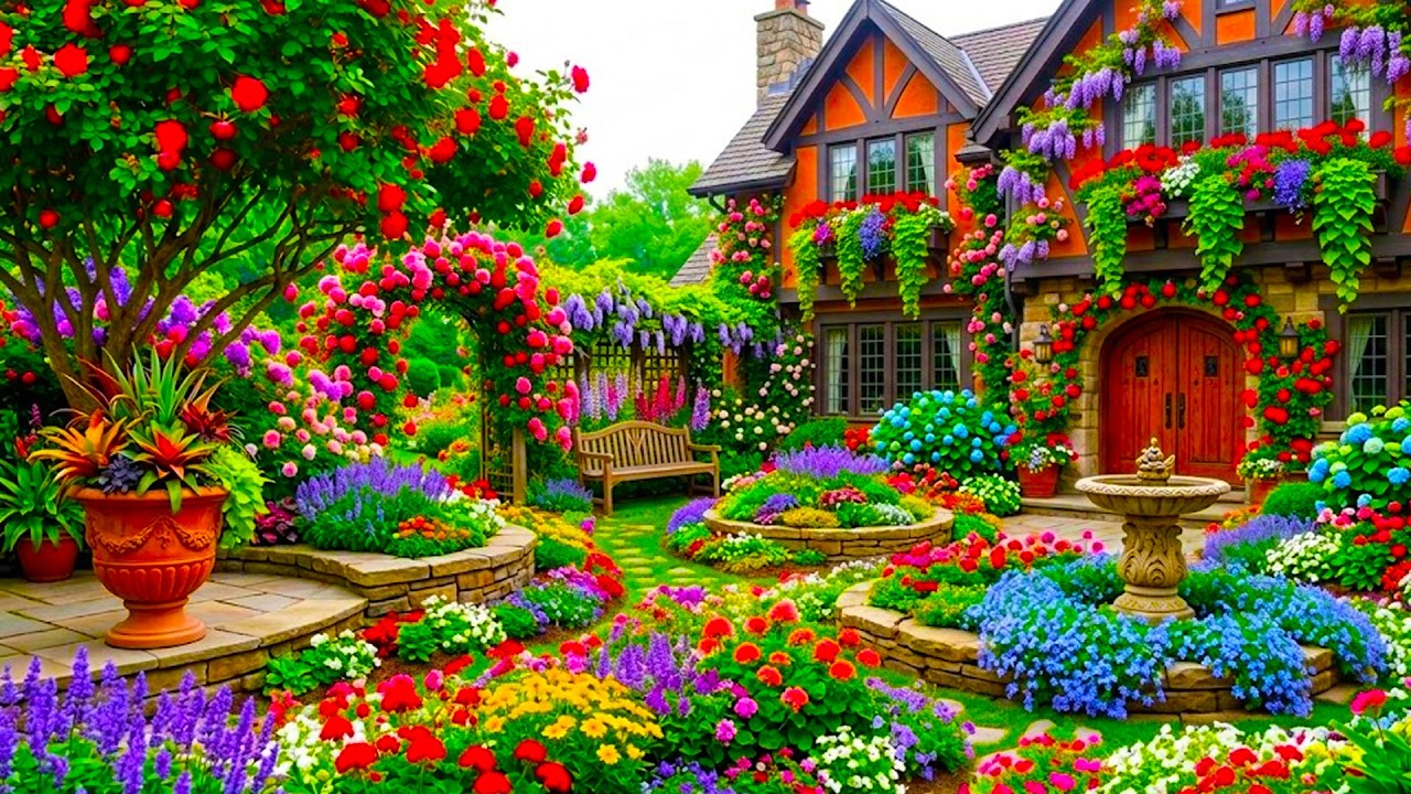 Discover Stunning Garden House Tour 🌿 Beautiful Flower Gardens & Smart Design Ideas