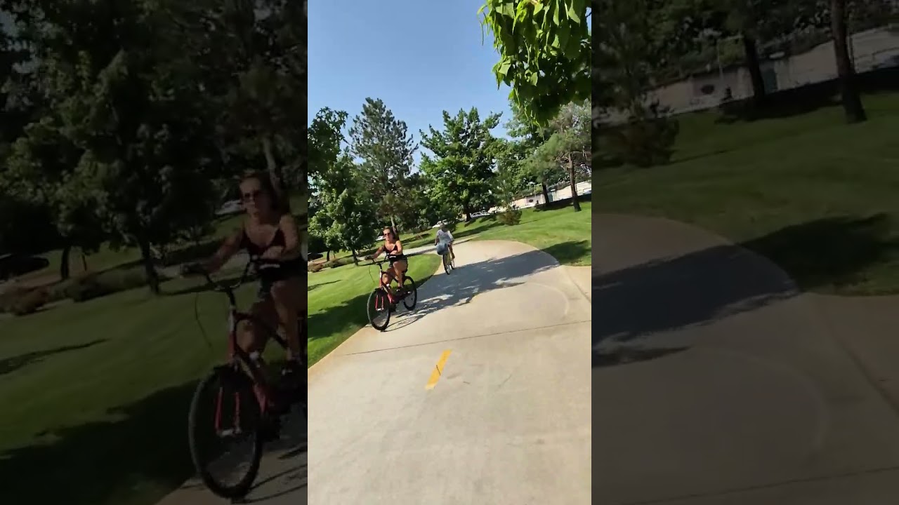 Arwibon GT08 electric scooter ride on the greenbelt. Reaching 30mph + lol watch bystanders. 😁🤔🔥
