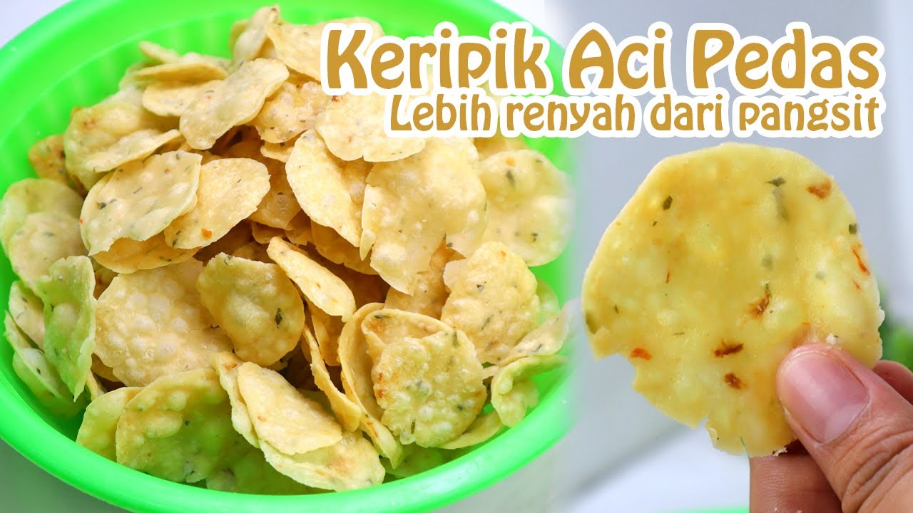 TANPA MESIN UDAH BISA BUAT KERIPIK ACI PEDAS SEBANYAK INI !! RESEPNYA MUDAH BANGET