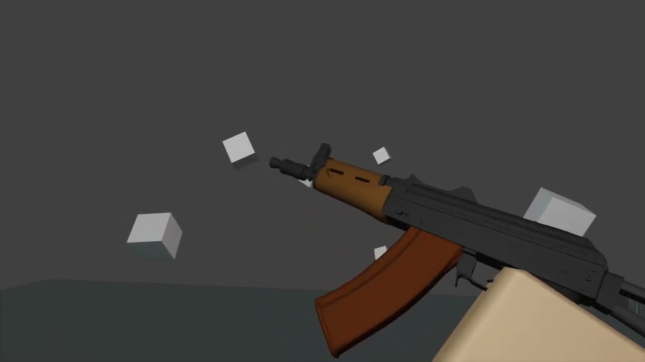 AK74u Roblox animation Blender