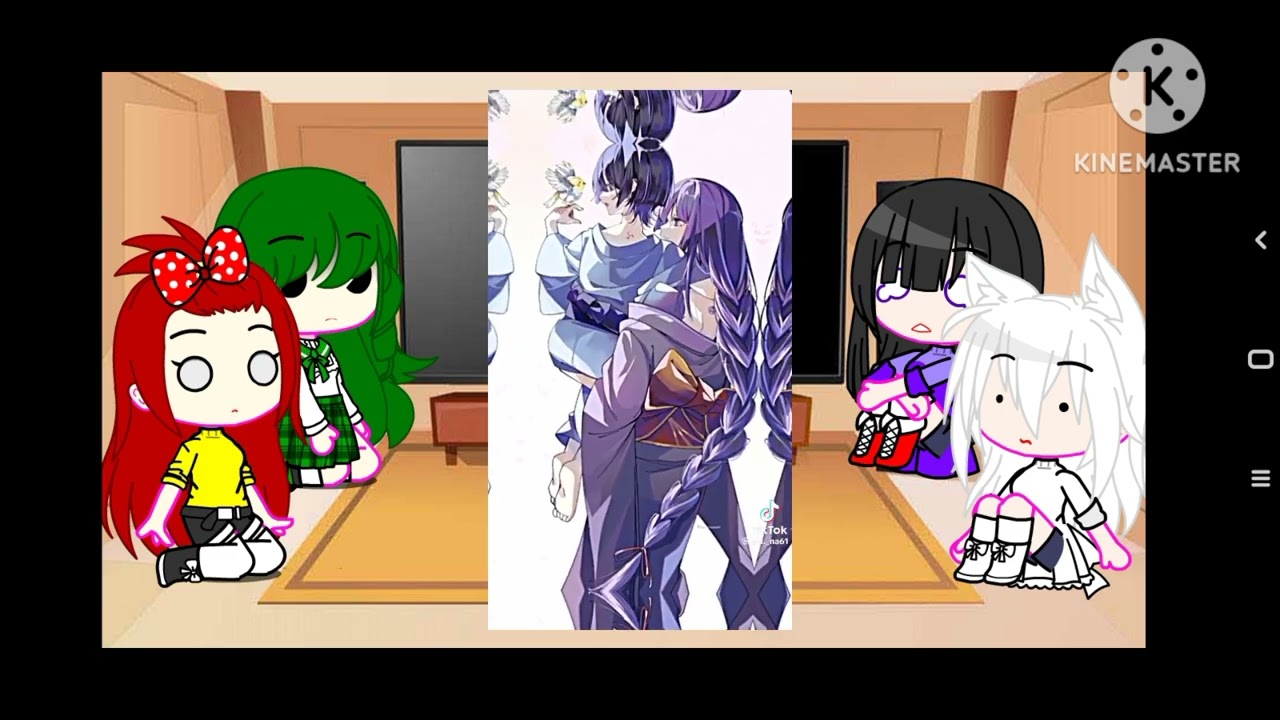 Shinbi house female character react to hari as Raiden ei