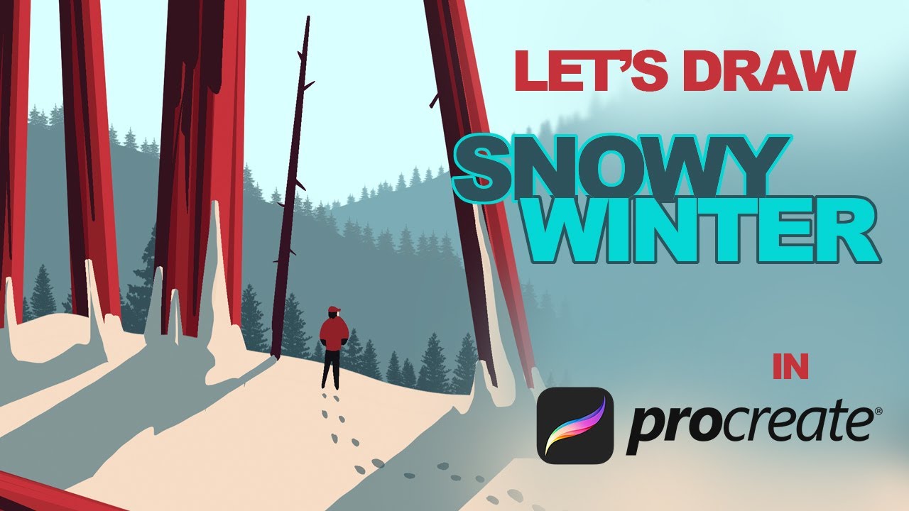 Let's Draw Winter Snow in Procreate |Easy step by step tutorial for beginners #procreate #art #ipad