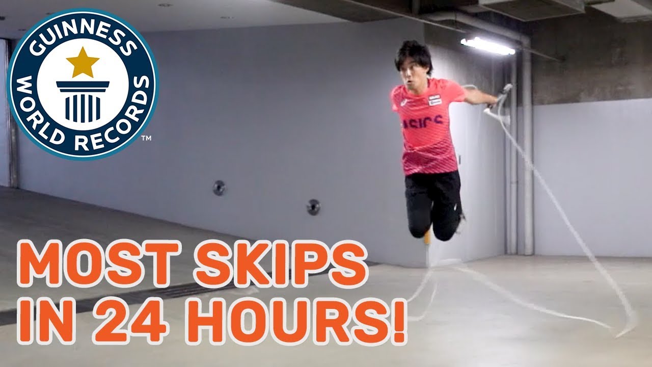 Hijiki Ikuyama: Most skips in 24 hours! - Guinness World Records