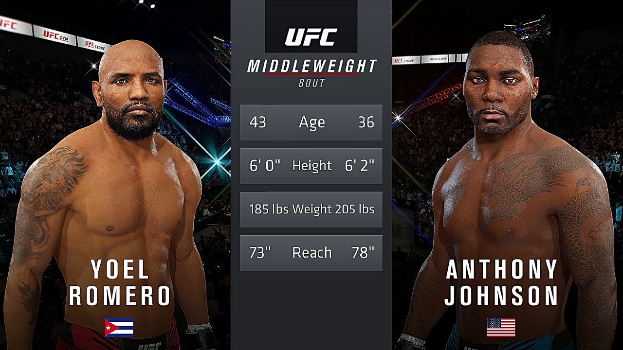 Йоэль Ромеро против Энтони Джонсона: игровой процесс UFC 4 (легендарный уровень сложности) (ИИ пр...