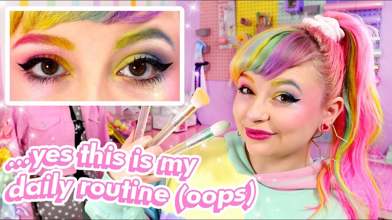 HOW I DO MY RAINBOW BROWS, EYES, AND HIGHLIGHT! 🌈✨