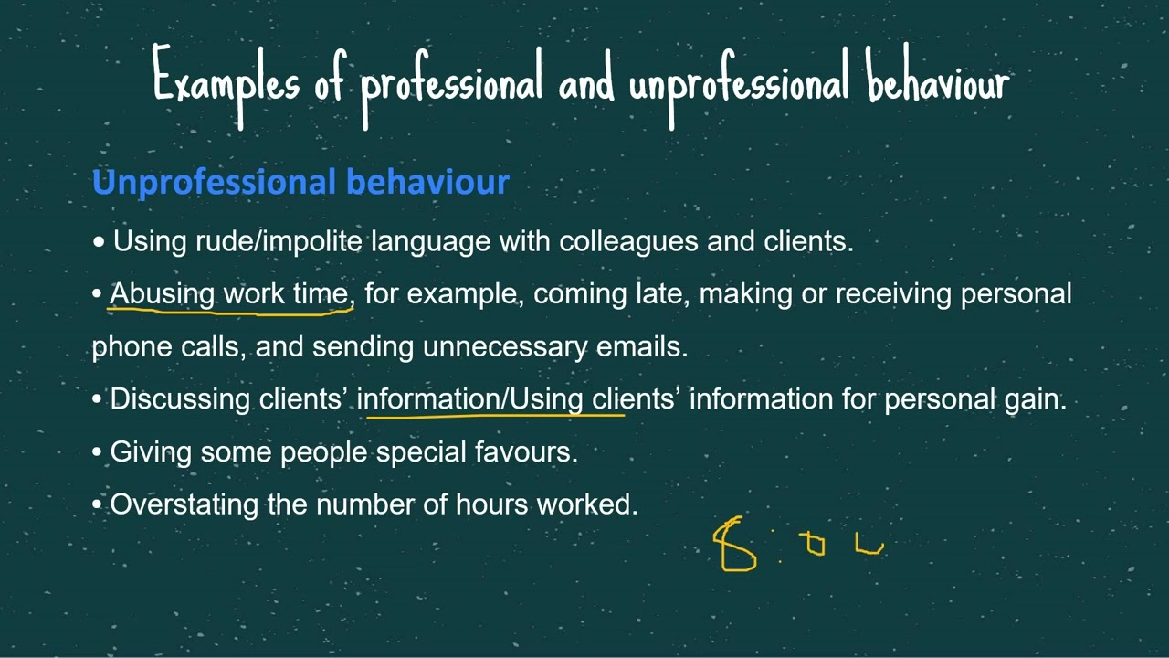 Business Studies| Grade 12| Professional behaviour & King Code Principle