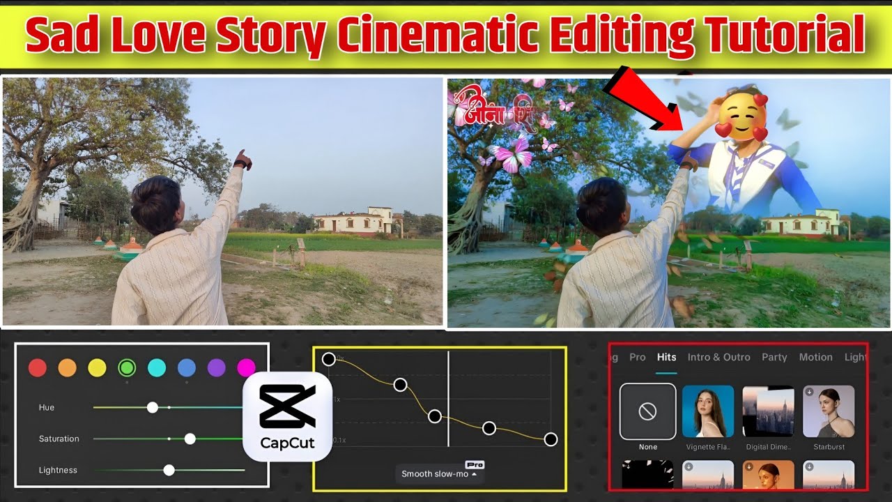 Sad Love Story Cinematic Editing Tutorial | CapCut Step By Step Hindi 2026