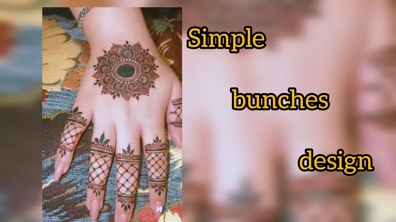 Simple Bunch MeHeNdi design easy bunches MeHeNdi design tutorial by nishasbeautyparlour 