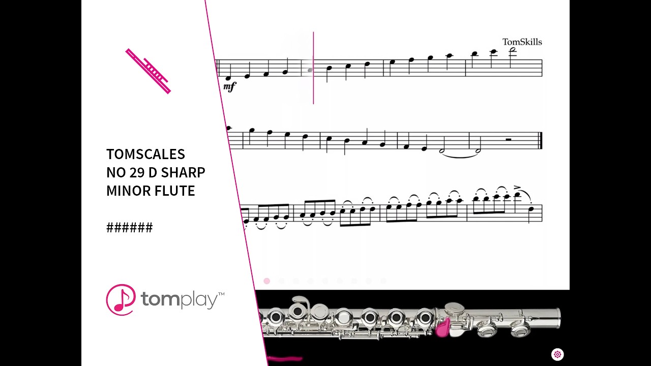 D Sharp Minor Flute Scale (Sheet Music and Backing Track) 🎼