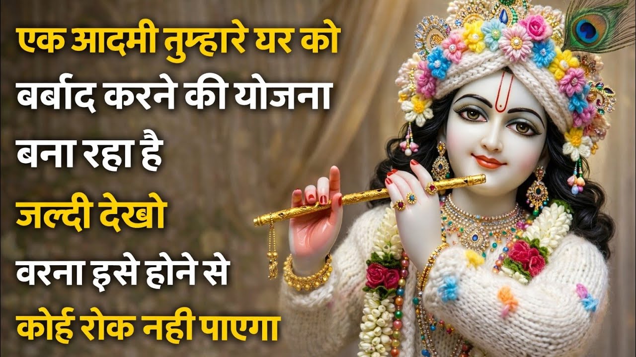 ||मेरे प्रिय||एक आदमी तुम्हारे घर को बर्बाद करने की योजना...🌺lord Krishna divine message 🌺