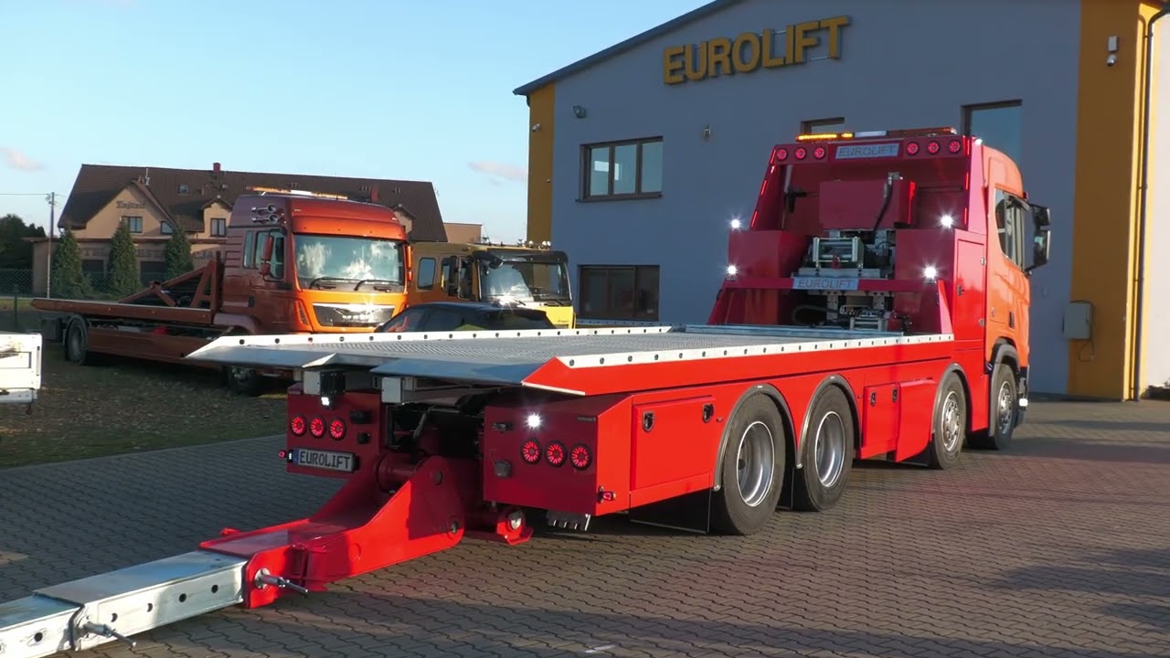 Scania z zabudową hydrauliczną Eurolift  14T + wysięgnik 10 T
