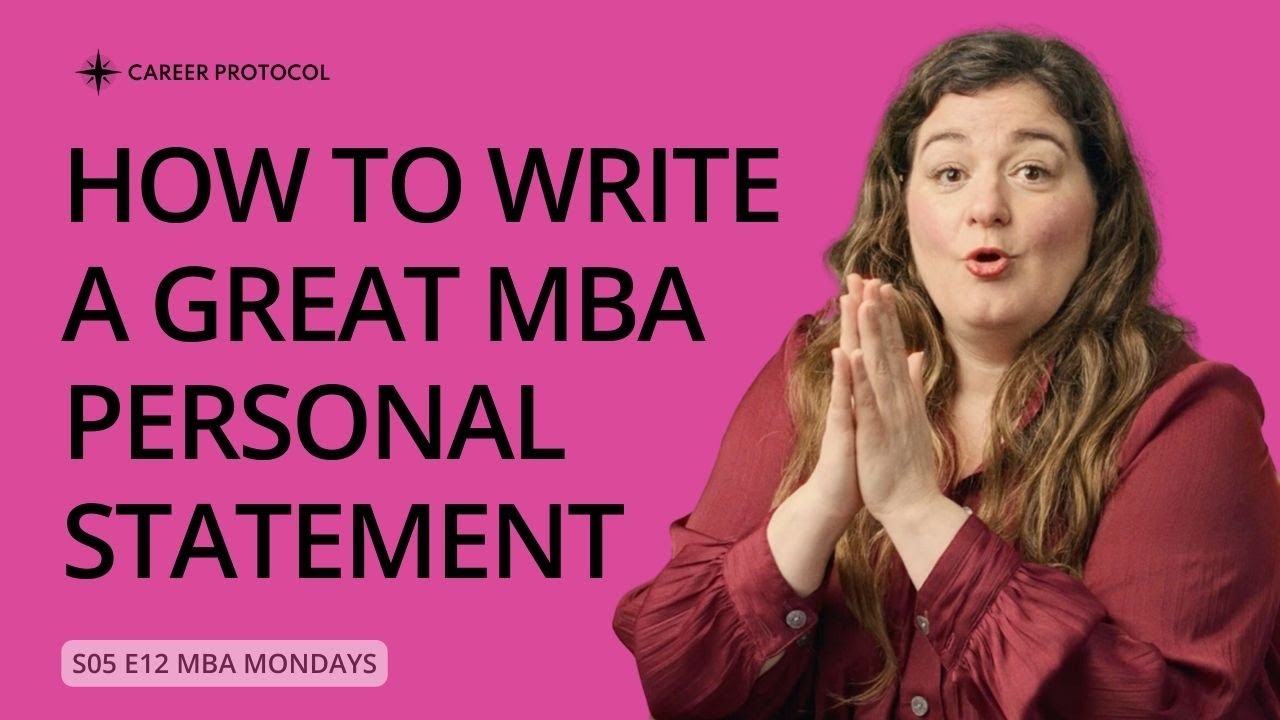 Writing a Great MBA Personal Statement