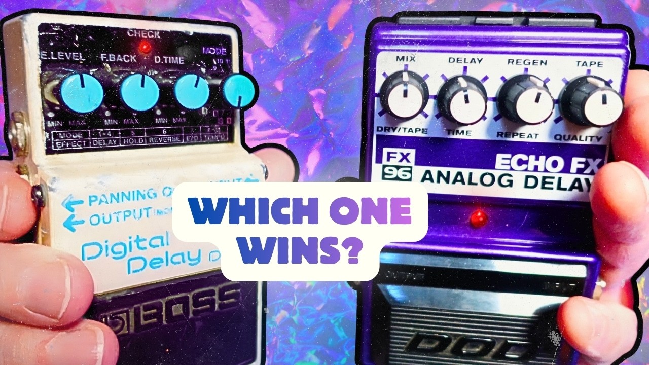 Are These The Best Delay Pedals of the 90's? Boss DD-5 Digital Delay vs DOD FX96 Analog Echo