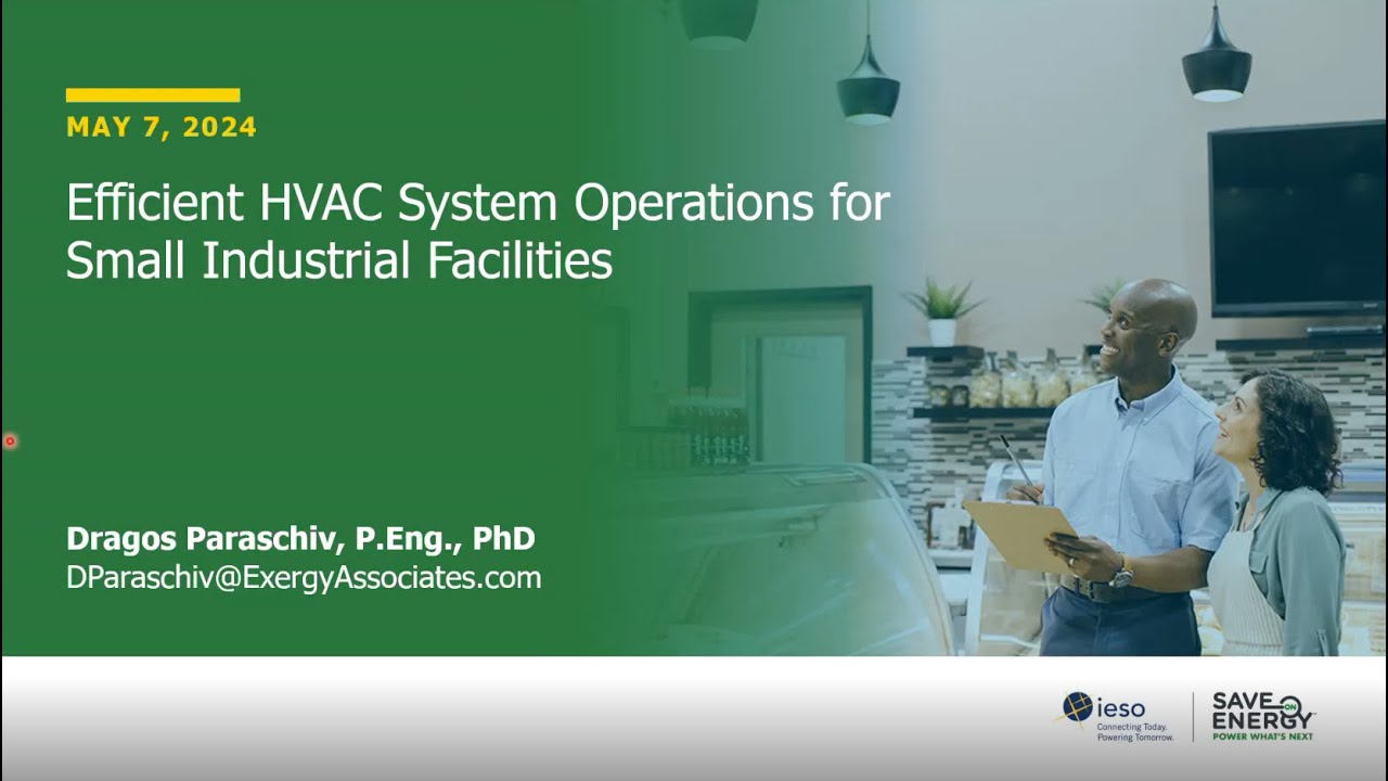 Efficient HVAC System Operations for Small Industrial Facilities | May 7, 2024 Webinar