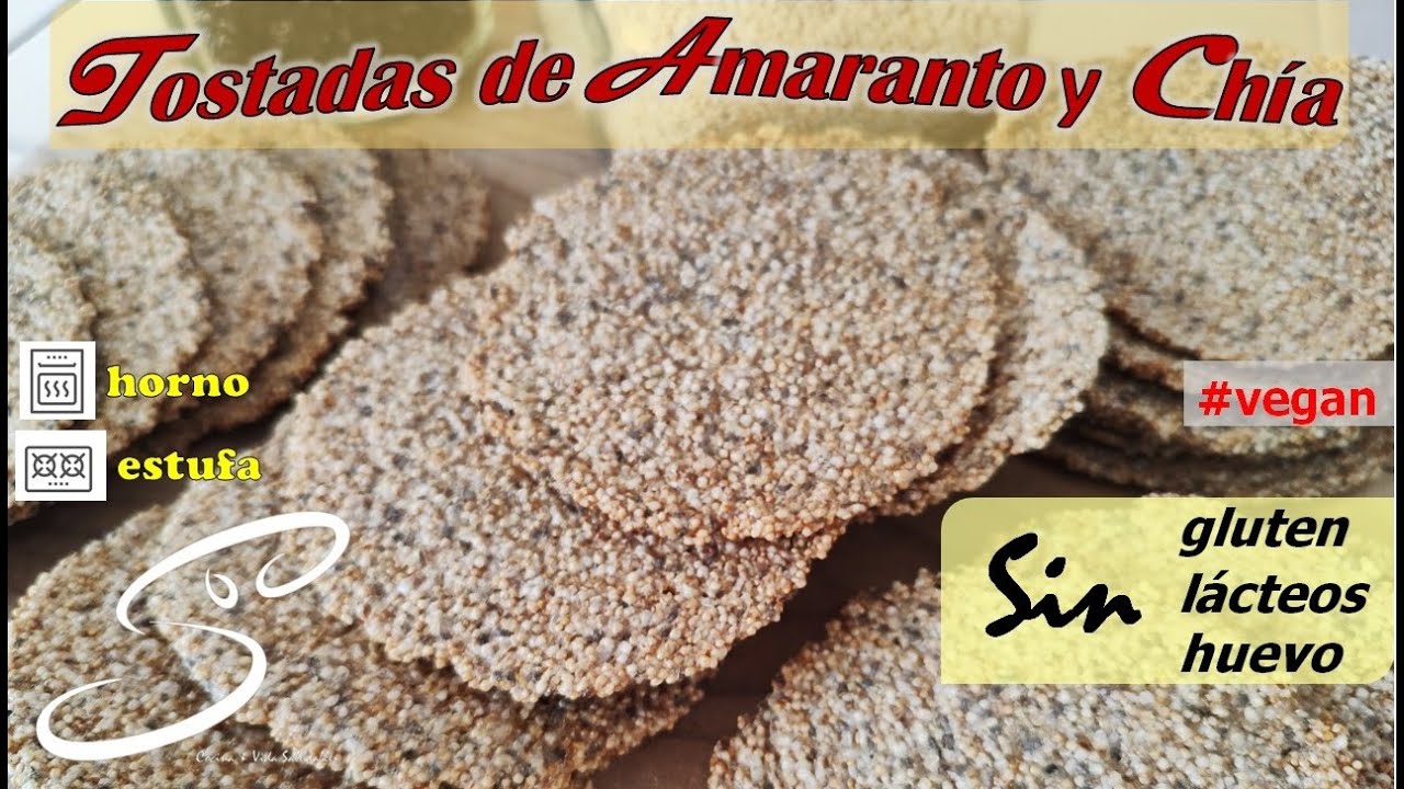 Тосты с амарантом и чиа | 3 ингредиента | Без духовки | Cocina & Vida Saludable