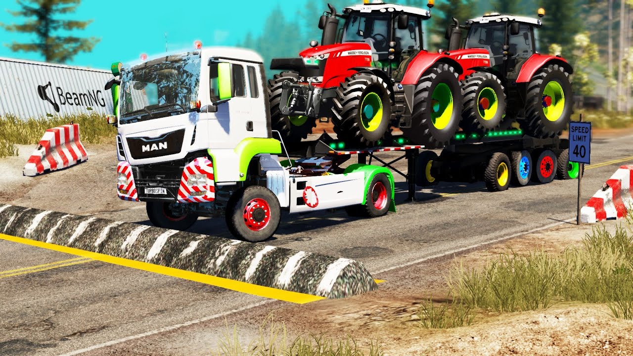 Trucks vs Speed Bumps #51 | BeamNG.DRIVE