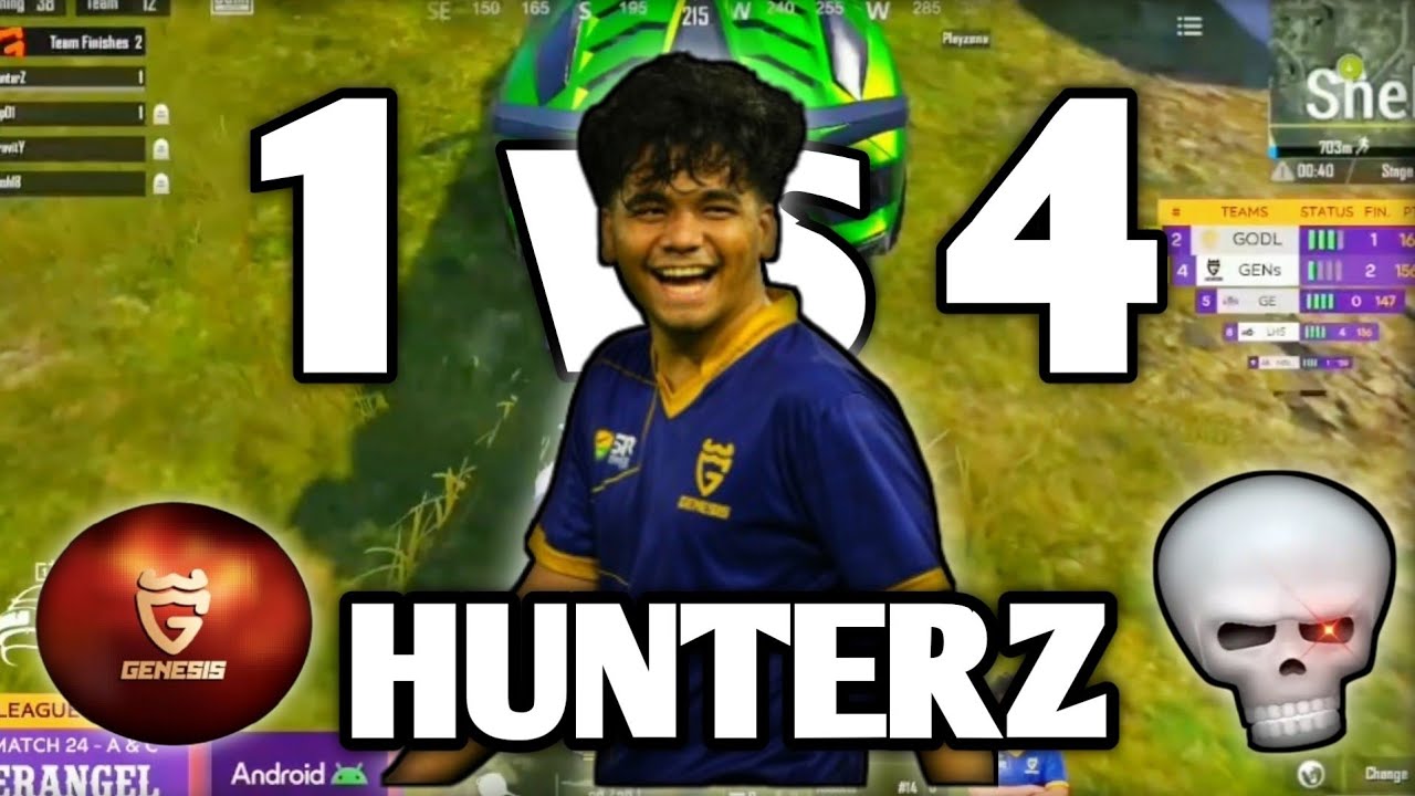HUNTERZ 1v4 K9 ☠| Angry reaction 🗿