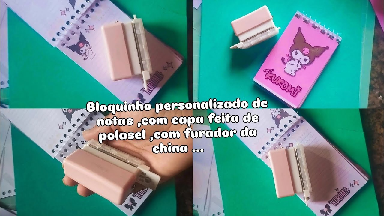Bloquinho personalizado feito com furador manual da china ,,,