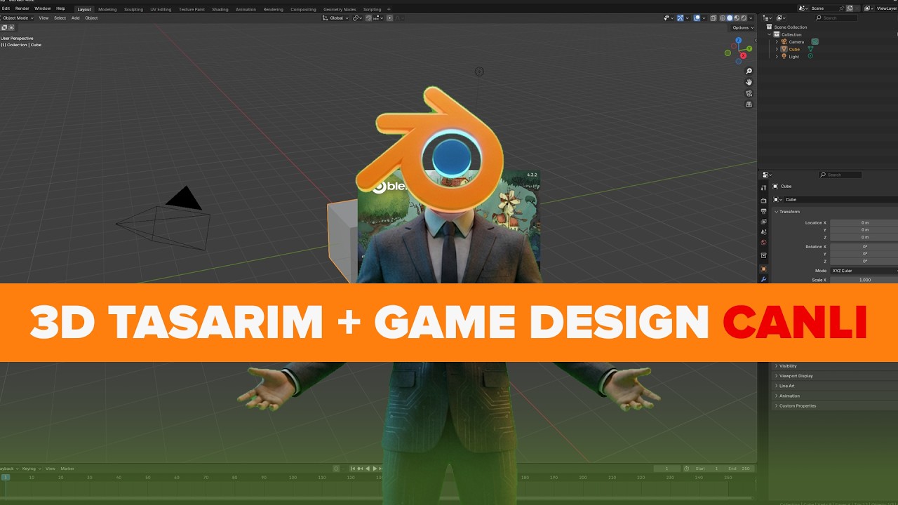 FIPU Live | 3D Blender Art! Canlı Oyun Geliştirme