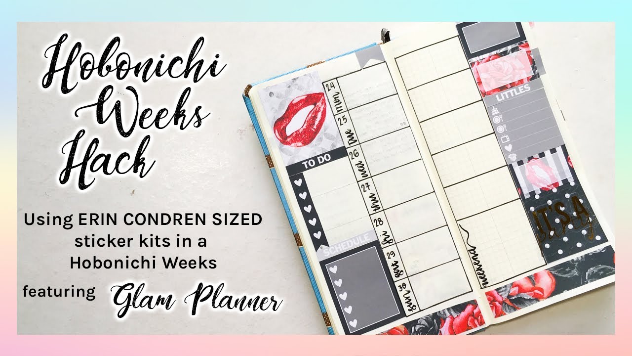 How to use EC/ECLP sticker kit in a Hobonichi Weeks | feat. glam planner | paperjoyph