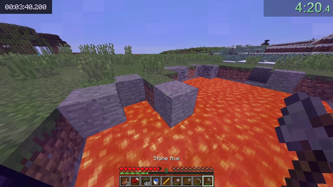 Minecraft Set Seed Glitchless in 7:22 IGT (7:33 RT)
