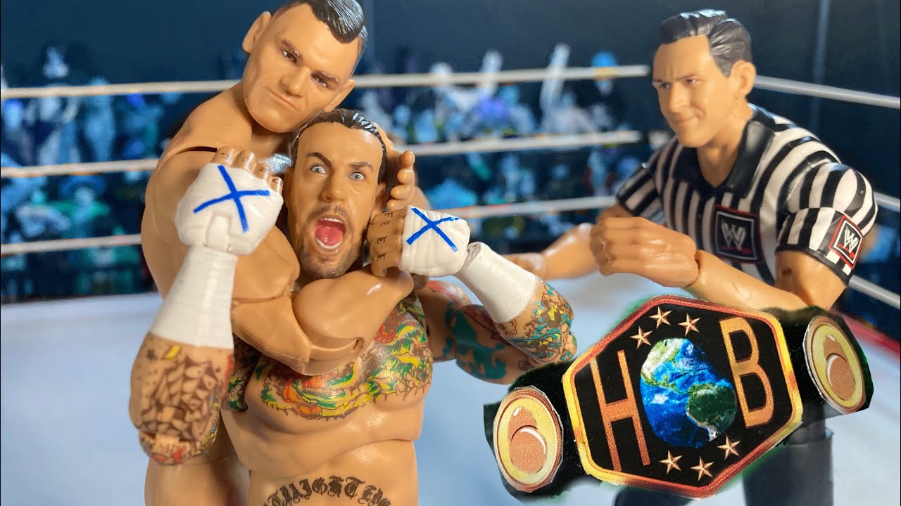 Cm punk vs Gunther(for the HBW championship) action figure match