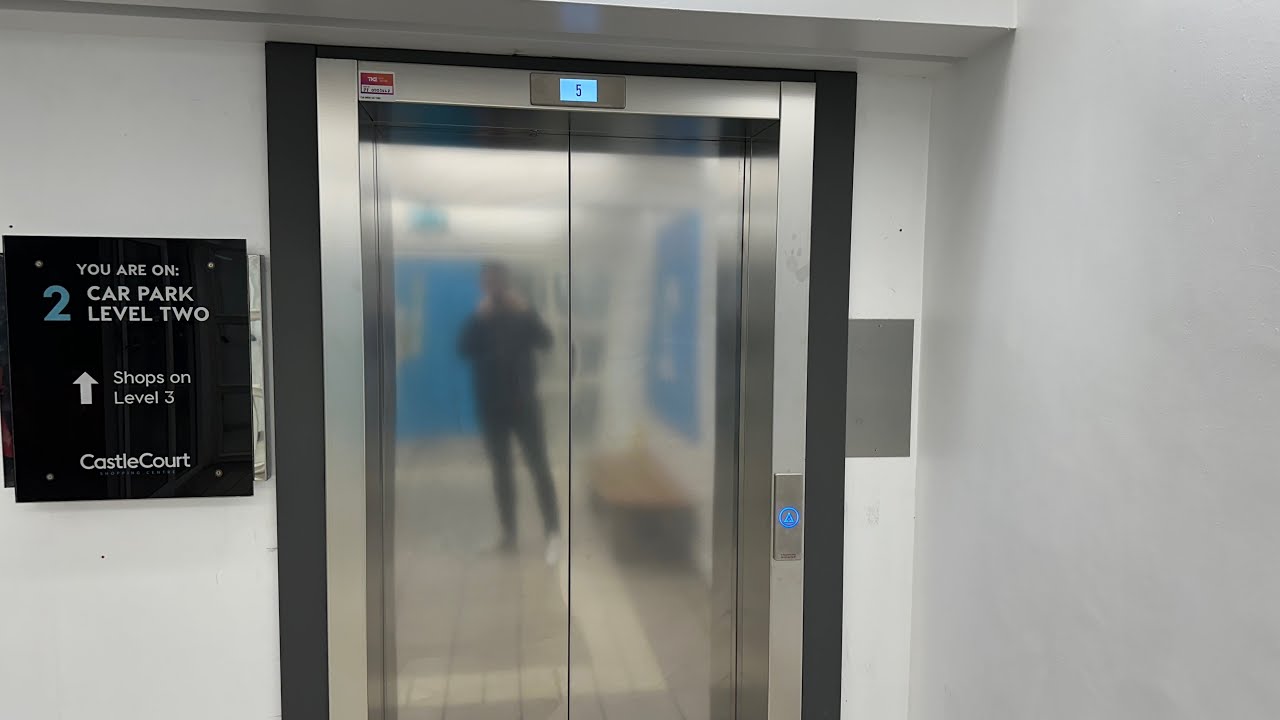 The New TKE Lift at the CastleCourt Car Park in Belfast