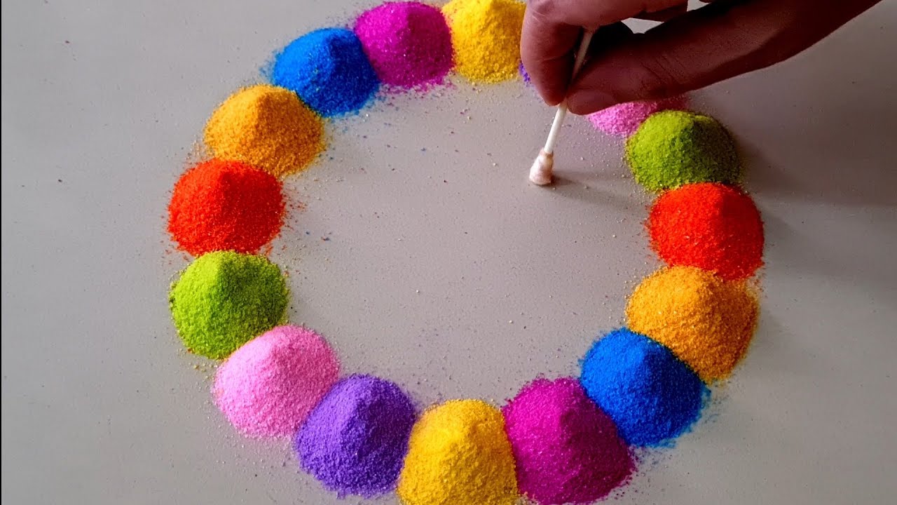 Simple Rangolis | Rangoli Kolam |Satisfying, Relaxing Sand Videos by Aarti | Top Rangolis