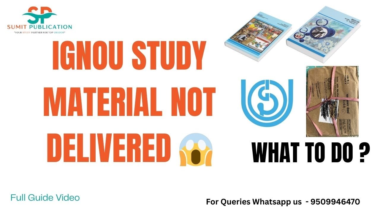 IGNOU Study Material Not Received? Full Solution Step-by-Step | Dispatch Status, Complete Guide