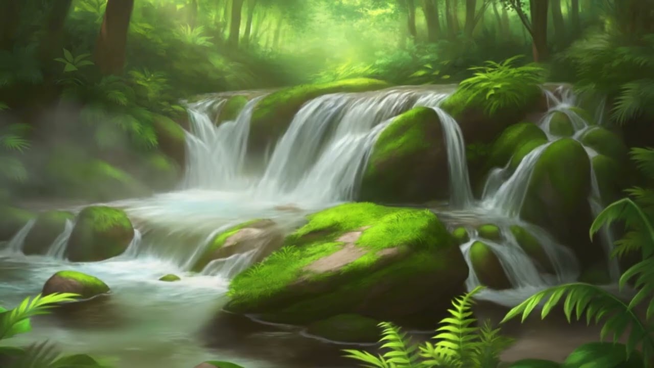 Peaceful Waterfall in the Forest | Calming Nature Sounds for Deep Relaxation