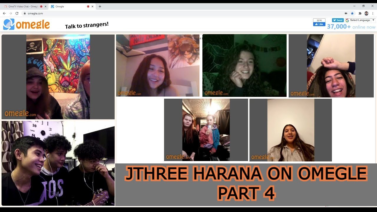 JTHREE HARANA ON OMEGLE PART 4 (BEST REACTIONS) WATCH TILL THE END (KAKATAWA DI NA NAKAKANTA 🤣)