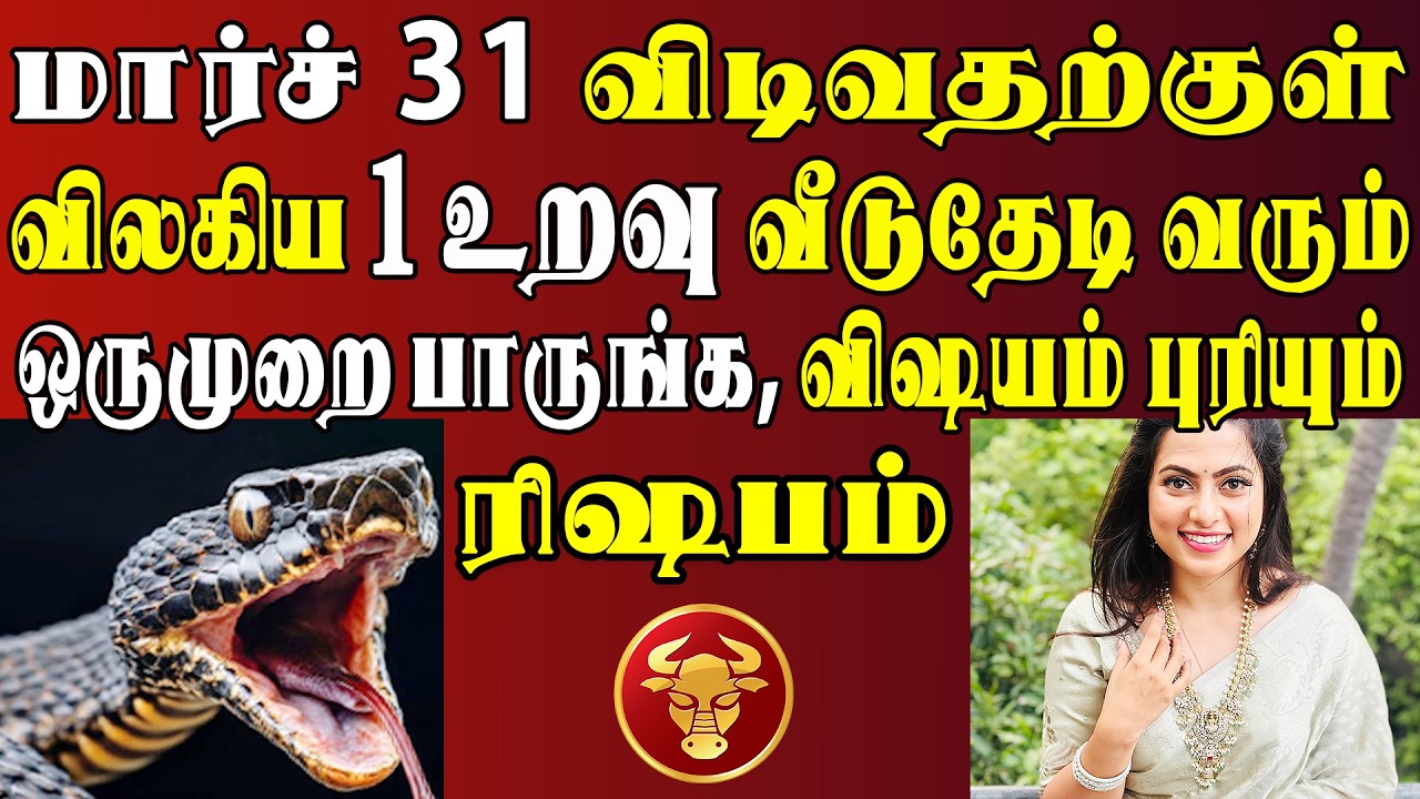 நம்பவே முடியலைனாலும் நடக்கப்போவது இதுதான் ! என்ஜாய் !! | Rishabam Rasi | ரிஷபம் ராசி