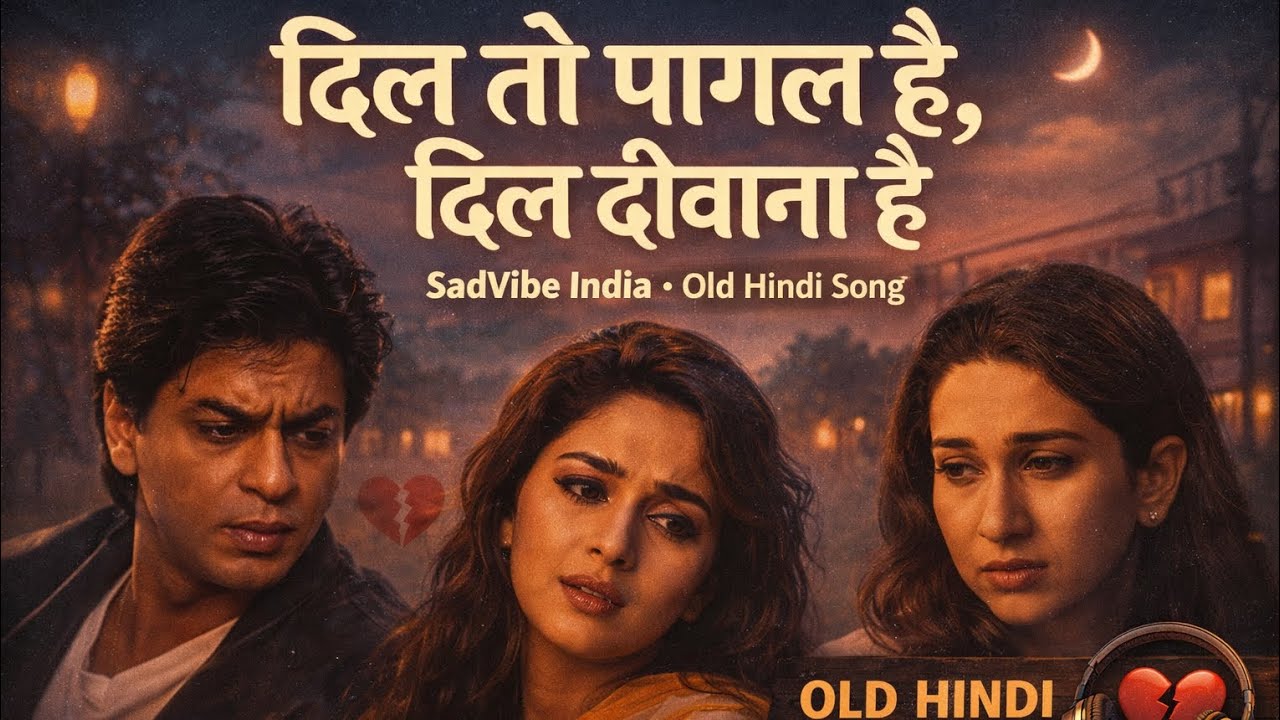 Dil To Pagal Hai, Dil Deewana Hai | SadVibe India | Old Hindi Song 1997