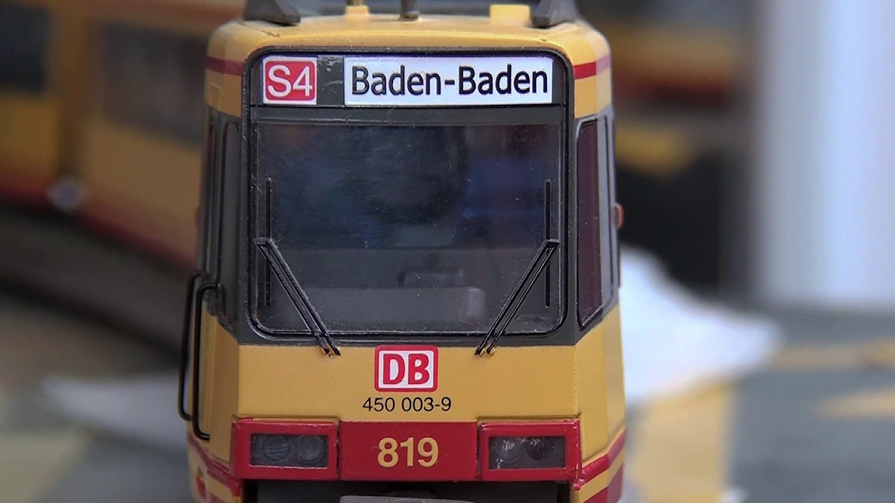 🇩🇪 ROCO 69172 H0 BR 450 GT8-100C/2S Tram S4 Baden-Baden Karlsruher Straßenbahn Tramvai трамвай