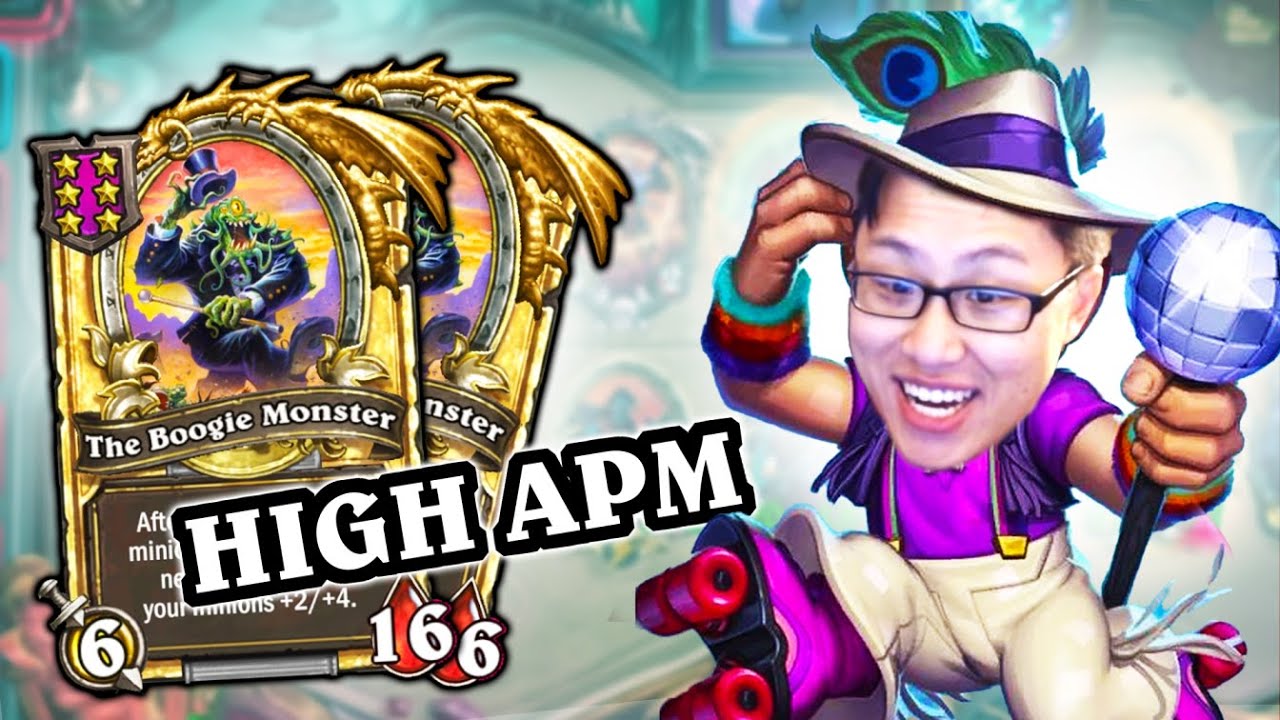 APM Comp with Double Golden Boogie Monster | Hearthstone Battlegrounds