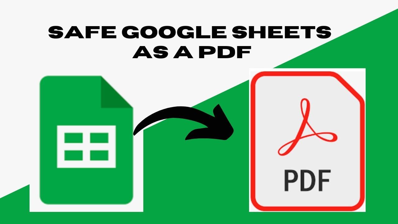 How To Save Google Sheets as a PDF